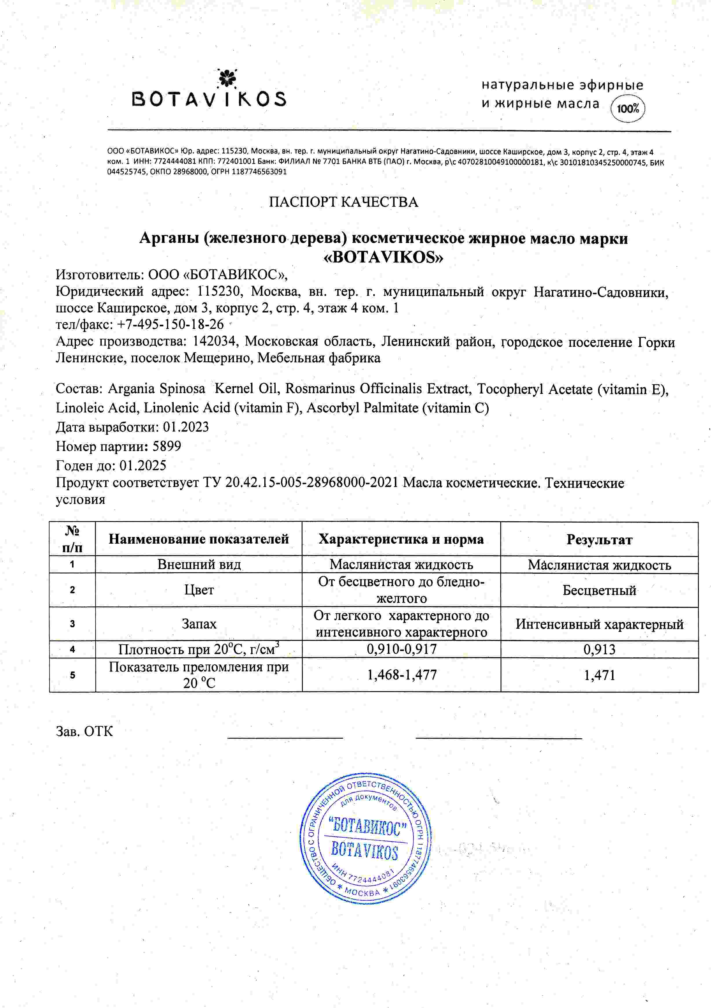 Паспорт №012023